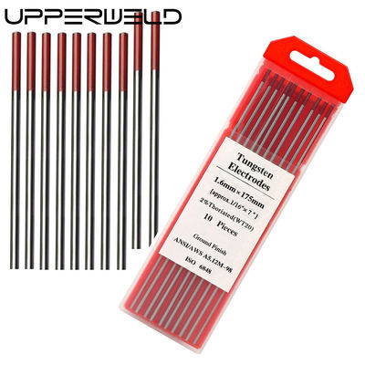 Κόκκινο χρώμα 2% Θωρίαση 3/32&quot; x 7&quot; WT20 TIG συγκόλληση ηλεκτροδίων βολφραμίου