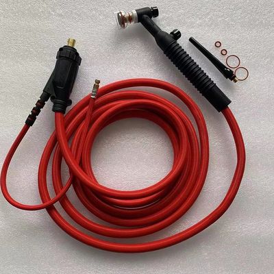 Μαύρο 250AMP Μεγάλη σαμπάνια Διαφανής ακροφύσιο Ενοχλημένο με αέρα Tig Ζυγιστικό Φωτήρα Κίτ WP26FV-R-20FT