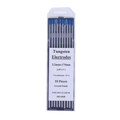 Συνεχή/μετεντροπές ρεύμα λειτουργίας WL20 2.4mm*175mm Μπλε ηλεκτρόδια βολφραμίου για συγκόλληση TIG