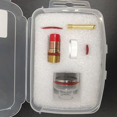 WP-17/18/26 Σαμπάνια 3.2mm Tig Nozzle Μεγάλο κιτ με προσαρμογέα για TIG συγκόλληση Κουαρτς