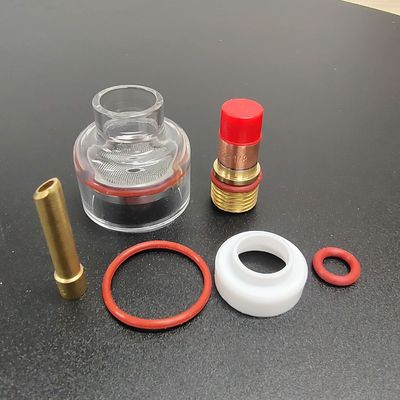 WP-17/18/26 Σαμπάνια 3.2mm Tig Nozzle Μεγάλο κιτ με προσαρμογέα για TIG συγκόλληση Κουαρτς