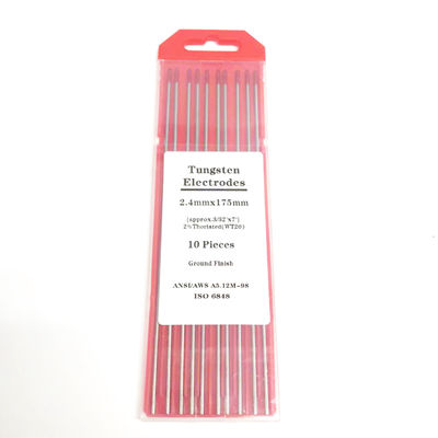 Επεξεργαστικές ράβδοι Κόκκινη άκρη 2.4mm*175mm TIG Επεξεργαστικές ράβδοι Επεξεργαστικές ράβδοι για ηλεκτρικό ρεύμα 40-230A