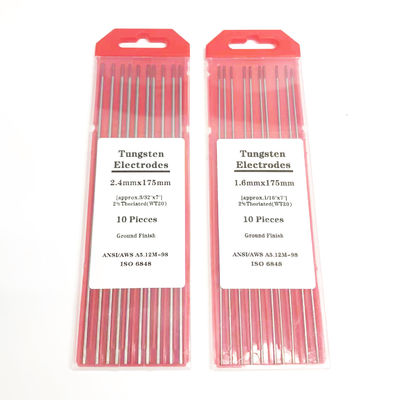 Επεξεργαστικές ράβδοι Κόκκινη άκρη 2.4mm*175mm TIG Επεξεργαστικές ράβδοι Επεξεργαστικές ράβδοι για ηλεκτρικό ρεύμα 40-230A