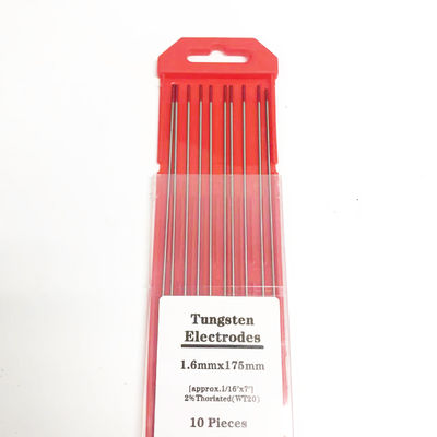 Επεξεργαστικές ράβδοι Κόκκινη άκρη 2.4mm*175mm TIG Επεξεργαστικές ράβδοι Επεξεργαστικές ράβδοι για ηλεκτρικό ρεύμα 40-230A