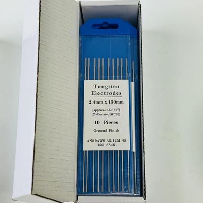 Τύκνωση TIG Συσκευές WC20 Σπάνιες ράβδοι βολφραμίου με συνεχές / εναλλασσόμενο ρεύμα