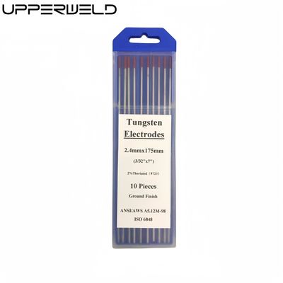 2.4mm*175mm WT20 Ηλεκτρόδια βολφραμίου για TIG συγκόλληση φακό κόκκινη άκρη προσαρμοσμένη υποστήριξη