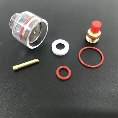 WP9 20 2.4MM TIG Φωτιά συγκόλλησης Stubby Λύκτης αερίου με γυάλινο ακροφύσιο ODM Προσαρμοσμένη βοήθεια