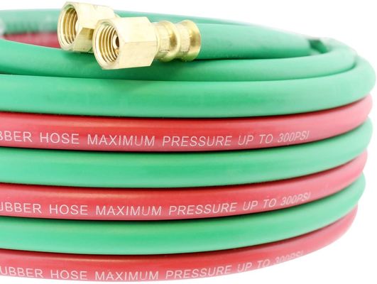1.63KGS Soft Hose 25ft 1/4&quot; B Fittings 800PSI Oxy Acetylene Twin Type T Grade R Grade Welding Hose (Μαλακός σωλήνας 25ft 1/4&quot; B)