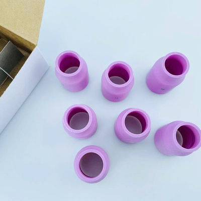 10Pcs TIG συγκολλητής πυρσό Accessories για συγκόλληση Ροζ Μεγάλος φακός αερίου Κύπελλο αλουμινένιο ακροφύσιο