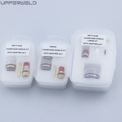 10Pcs TIG συγκολλητής πυρσό Accessories για συγκόλληση Ροζ Μεγάλος φακός αερίου Κύπελλο αλουμινένιο ακροφύσιο