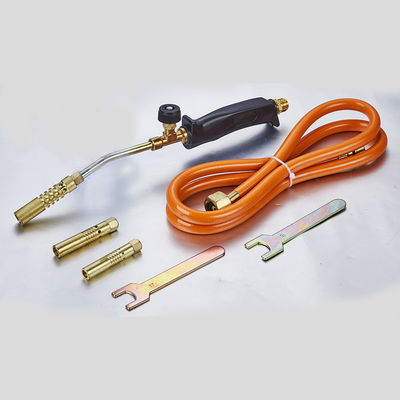 15pcs Gas Roofing Torch LPG Propane Heating Torch Weed Burner Kit με σωλήνα 3 χάλκινα ακροφύσια