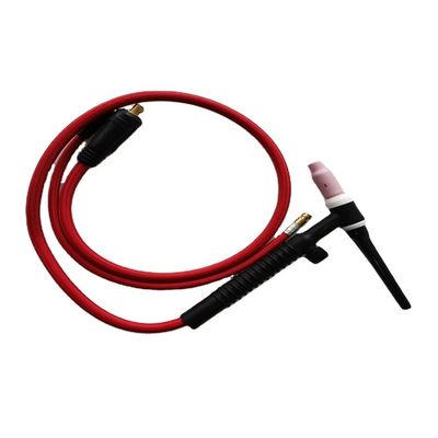 Επάνω WT-17 10-25EU Gas Argon Tig Torch Αεροψυγμένο όπλο συγκόλλησης για συγκόλληση μετάλλων Μαύρο Κόκκινο