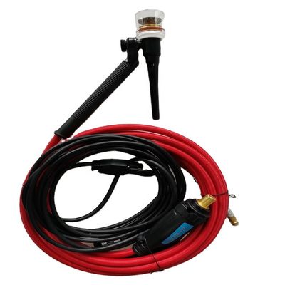 Επάνω WT-17 10-25EU Gas Argon Tig Torch Αεροψυγμένο όπλο συγκόλλησης για συγκόλληση μετάλλων Μαύρο Κόκκινο