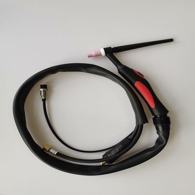 WP-26V-R 35-70 EU Plug TIG Torch kit Πυροψυγμένο με αέρα συγκόλλημα με βαλβίδα αερίου 200A Μαύρο Κόκκινο