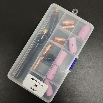 0.28KG Αλουμινένιο Σφουγγαρίδιο Κελακέτο Σώμα Ηλεκτροδίου Απομονωτή TIG Ζυγιστική Φωτιά Συσκευή Καταναλωτικών για WP-17/18/26 13N 18pcs