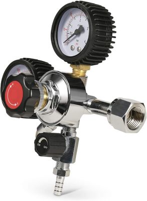 Μέγεθος νήματος W21.8 G5/8 Διπλό μετρητή CO2 Ρυθμιστής μπύρας για βαρέλι μπύρας και δεξαμενή CO2