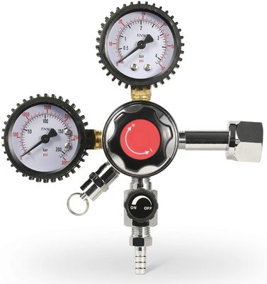 110V/220V Διπλό στάδιο Ρυθμιστής Κουβέρνας Βύρας CO2 με βαλβίδα πίεσης ασφαλείας και απόδοση