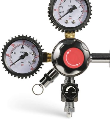 110V/220V Διπλό στάδιο Ρυθμιστής Κουβέρνας Βύρας CO2 με βαλβίδα πίεσης ασφαλείας και απόδοση