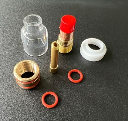 Συσκευές TIG Διαφανές κουτί ακροφύλλου 53GQ Gas Lens Adapter Wedge Collet για διαφανή συγκόλληση