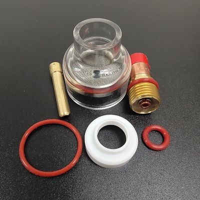 Συσκευές TIG Διαφανές κουτί ακροφύλλου 53GQ Gas Lens Adapter Wedge Collet για διαφανή συγκόλληση