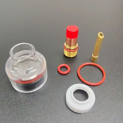 Συσκευές TIG Διαφανές κουτί ακροφύλλου 53GQ Gas Lens Adapter Wedge Collet για διαφανή συγκόλληση