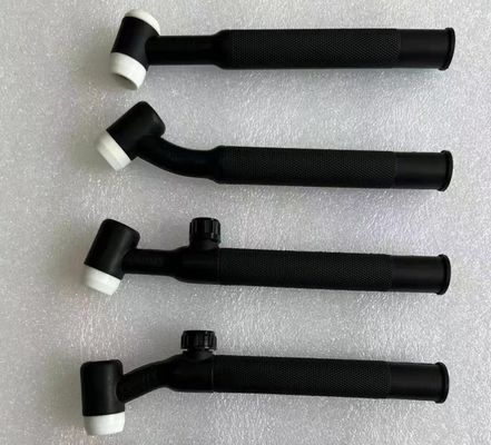 WP-17FV TIG Torch Body TIG Welding Torch με ευέλικτη κεφαλή και βαλβίδα αερίου σε μαύρο