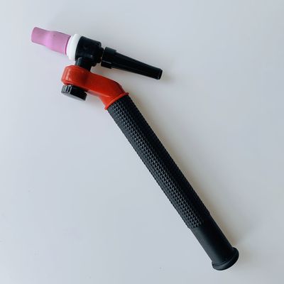 WP-17FV TIG Torch Body TIG Welding Torch με ευέλικτη κεφαλή και βαλβίδα αερίου σε μαύρο