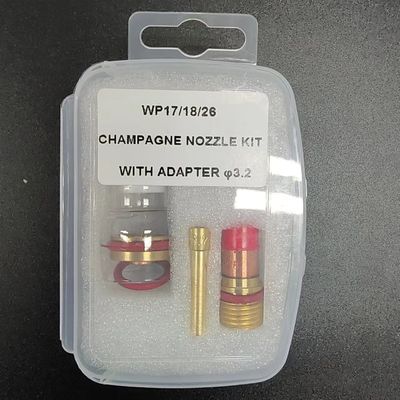 Wp17/18/26 σειράς Long Wedge Collet 50mm 1/8 για την συγκόλληση Tig Torch 17.2*9.3*2cm