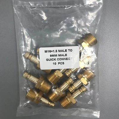 Προσαρμοσμένο μαύρο EU Plug Lengthen Connect M16*1.5 αρσενικό προς 9MM αρσενικό Connect TIG Adapter
