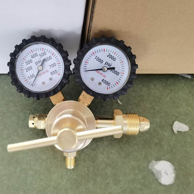 0-800 PSI Πίεση CGA580 Ρυθμιστής νιτρογόνου εισόδου για καθαρισμό HVAC από στερεό χαλκό
