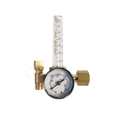 Μίνι μετρητής ροής CO2/Αργκόν Ρυθμιστής βιομηχανικών αερίων με κατασκευή από κίτρινο χαλκό