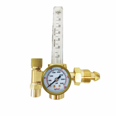 Μίνι μετρητής ροής CO2/Αργκόν Ρυθμιστής βιομηχανικών αερίων με κατασκευή από κίτρινο χαλκό