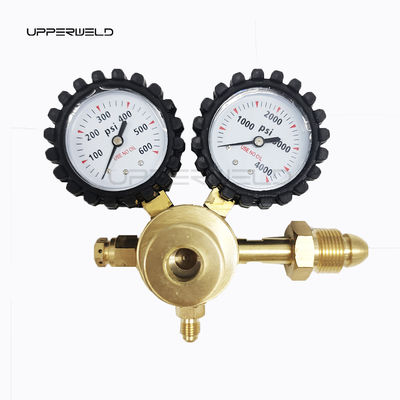 Ρυθμιστής αζώτου από χαλκό 0-600PSI CGA580 Δοκιμαστή πίεσης αερίου συνδέσμου εισόδου για καθαρισμό HVAC