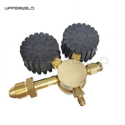 Ρυθμιστής αζώτου από χαλκό 0-600PSI CGA580 Δοκιμαστή πίεσης αερίου συνδέσμου εισόδου για καθαρισμό HVAC