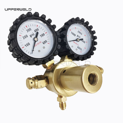 Ρυθμιστής αζώτου από χαλκό 0-600PSI CGA580 Δοκιμαστή πίεσης αερίου συνδέσμου εισόδου για καθαρισμό HVAC