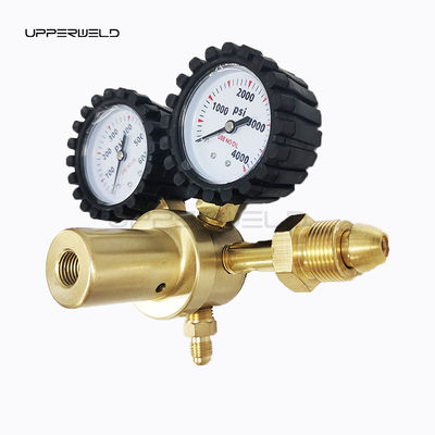 Ρυθμιστής αζώτου από χαλκό 0-600PSI CGA580 Δοκιμαστή πίεσης αερίου συνδέσμου εισόδου για καθαρισμό HVAC