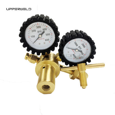 Ρυθμιστής αζώτου από χαλκό 0-600PSI CGA580 Δοκιμαστή πίεσης αερίου συνδέσμου εισόδου για καθαρισμό HVAC