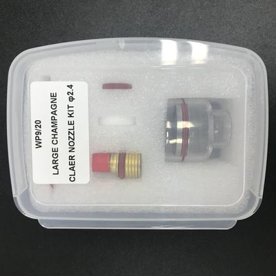 WP9/20 2.4mm TIG Φωτιά συγκόλλησης Stubby Gas Lens Glass Kit για Wp17/18/26 Tig Torch 2kg