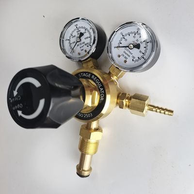 Υποστηριζόμενος ODM British Style Argon Gas Regulator Διπλός μετρητής ροής CO2 για συγκόλληση υψηλής πίεσης Mig Tig
