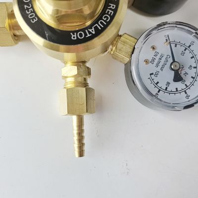 Υποστηριζόμενος ODM British Style Argon Gas Regulator Διπλός μετρητής ροής CO2 για συγκόλληση υψηλής πίεσης Mig Tig