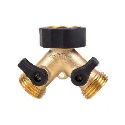 Προσαρμοσμένο 4 Way Brass Hose Splitter Connect Fittings Garden Hose Adapter Connector