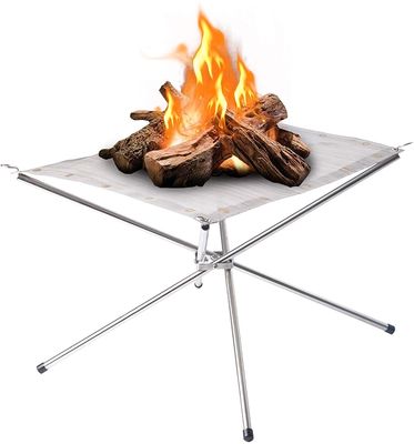 Τραπέζι Βιο Fire Pit Καταρρέων Steel Mesh τζάκι για κάμπινγκ πίσω αυλή και κήπο