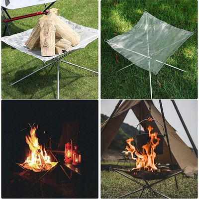 Τραπέζι Βιο Fire Pit Καταρρέων Steel Mesh τζάκι για κάμπινγκ πίσω αυλή και κήπο
