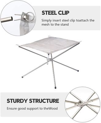 Τραπέζι Βιο Fire Pit Καταρρέων Steel Mesh τζάκι για κάμπινγκ πίσω αυλή και κήπο