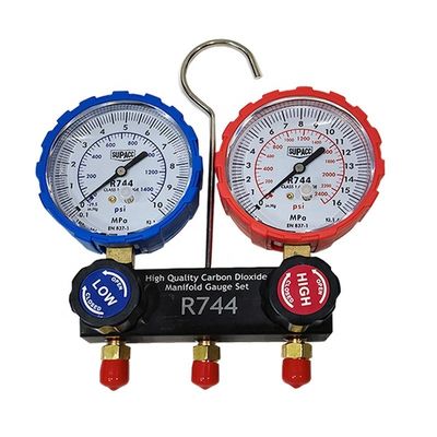 Ανώτερο R744 Κλιματιστικό Αυτοκινήτου Ψυγείο 80cm All-Copper HVAC Multifold Gauge Set