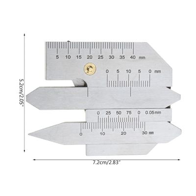 Ασημένιο Upperweld MG-8 Πολυλειτουργικό Μέτρο Ζυγής με εξατομικευμένες λύσεις συγκόλλησης