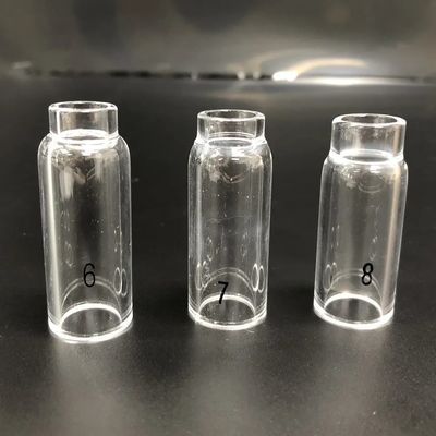 Υποστήριξη OEM UPPERWELD 10NQ-6 7 8 Διαυγές γυάλινο ακροφύσιο Tig