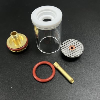 Wp17/18/26 Tig Torch Glass Cups Welding Kits με 1KG Upper Straight Glass Nozzle 47mm