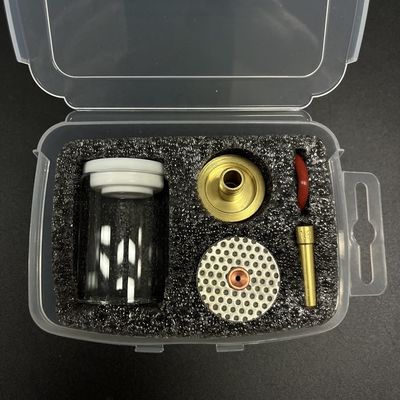 Wp17/18/26 Tig Torch Glass Cups Welding Kits με 1KG Upper Straight Glass Nozzle 47mm
