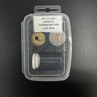 Wp17/18/26 Tig Torch Glass Cups Welding Kits με 1KG Upper Straight Glass Nozzle 47mm